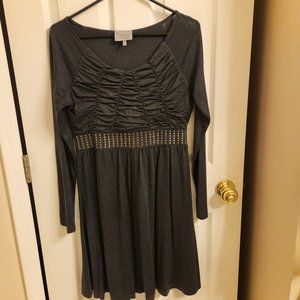 Lynn Ritchie Silver Studded Gray Dress/ S
